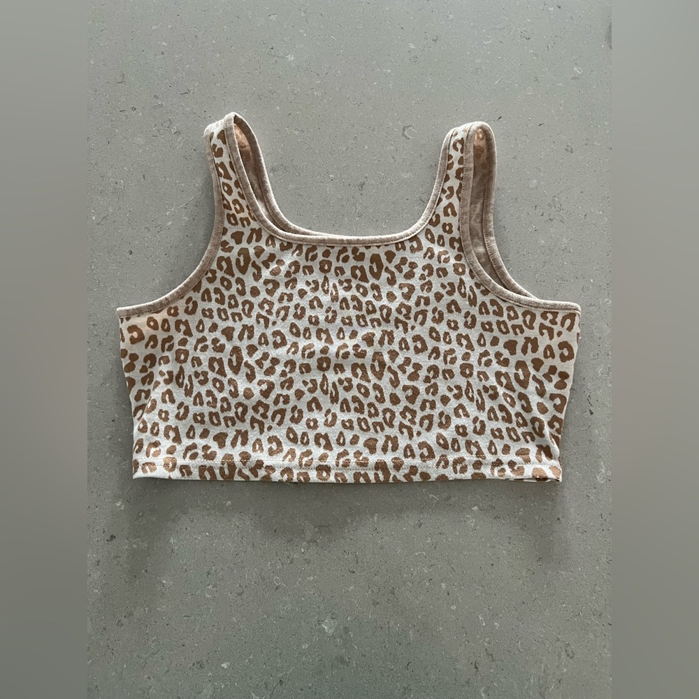 Leopard Print Cropped Tank